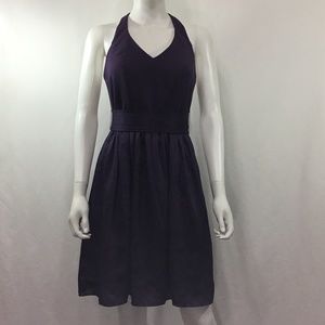 White by Vera Wang V-Neck Halter Dress